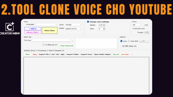 [HOT] VOICE CLONE PRO - NHÂN BẢN GIỌNG NÓI GIỐNG 99% - [12,000 phút] (GÓI THÁNG)