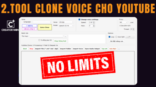 [HOT] VOICE CLONE PRO - NHÂN BẢN GIỌNG NÓI GIỐNG 99% - [12,000 phút] (GÓI THÁNG)
