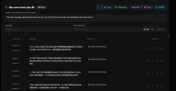 [HOT] TOOL DỊCH SUB SRT - LỒNG TIẾNG - DỊCH HÀNG LOẠT SCRIPT SRT [VĨNH VIỄN]